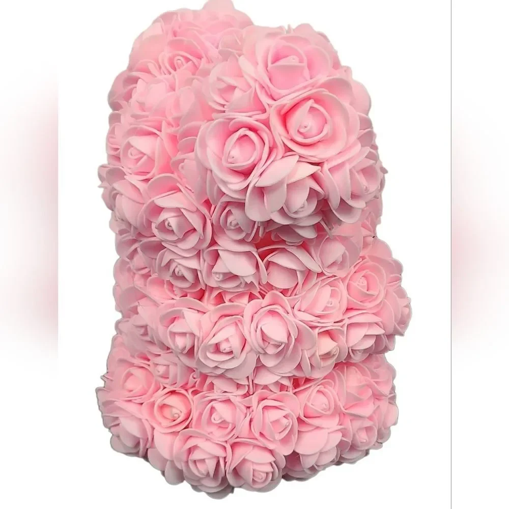 Light Pink Rose Bear Cute Aesthetic Gift Soft Girl Kawaii Room Decor Keepsake
